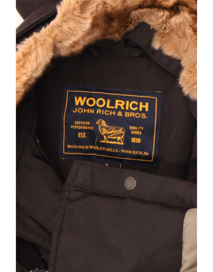 Woolrich Parka para mujer UK 10 Small Nylon negro