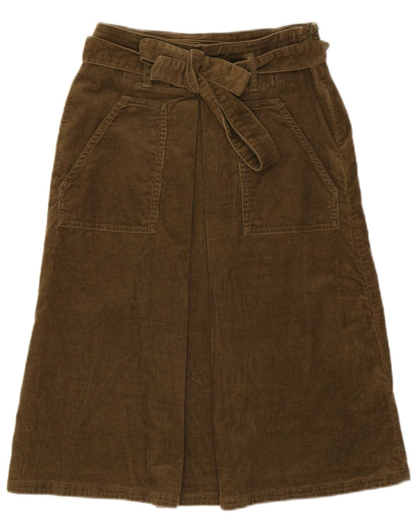 Gonna in velluto a coste da donna Tommy Hilfiger US 4 Small W25 cotone kaki
