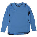 Top Umbro da uomo a maniche lunghe piccolo blu in poliestere color block