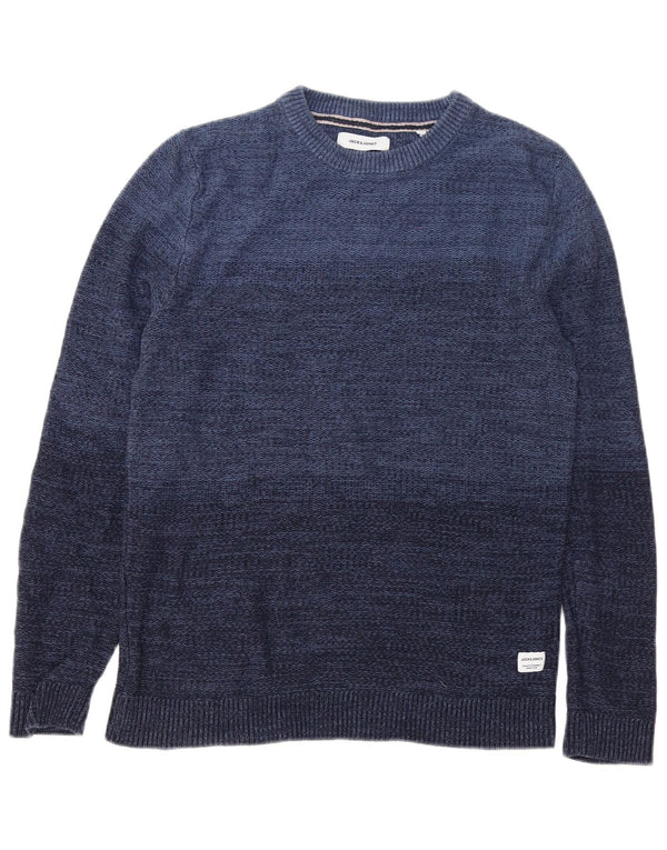 Jack & Jones Herre trøje med rund hals trøje Medium Marineblå Flecked Bomuld