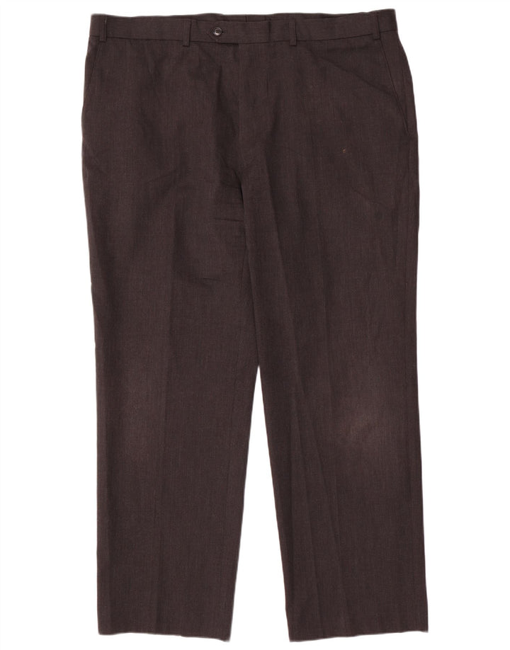Pantaloni da abito dritti da uomo Marks & Spencer taglia 42 W42 L31 grigi