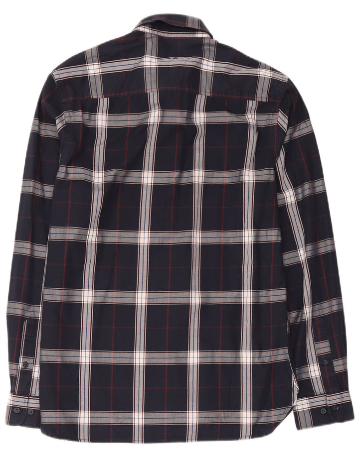 Camicia da uomo Jack & Jones in cotone a quadri blu navy medio
