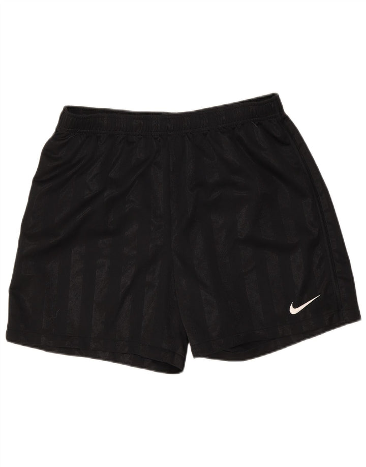 Pantaloncini sportivi da uomo Nike in poliestere a righe nere medie