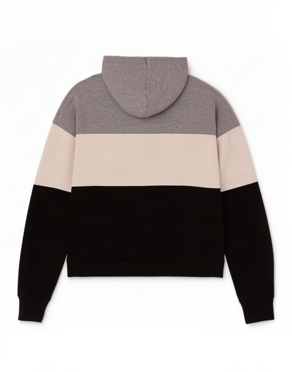 Felpa con cappuccio grafica da donna Fred Perry UK 10 Small Grey Colourblock