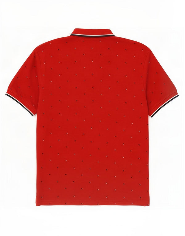 U.S. Polo Assn. Mens Polo Shirt Small Red Spotted Cotton