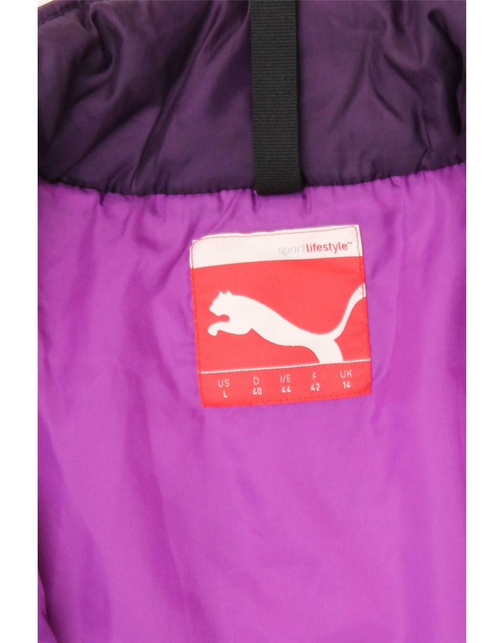 Puma Γυναικείο μπουφάν UK 14 Large Purple Polyester