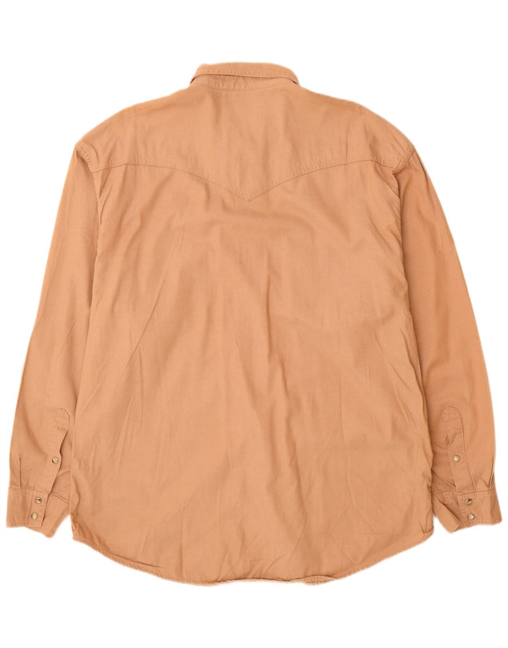 Wrangler Mens Shirt 2XL Beige Cotton
