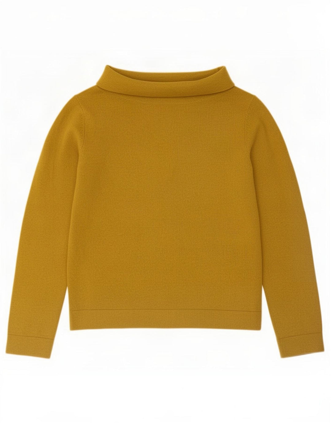 Hobbs Womens Roll Neck Jumper Sweater UK 14 Medium Yellow Wool