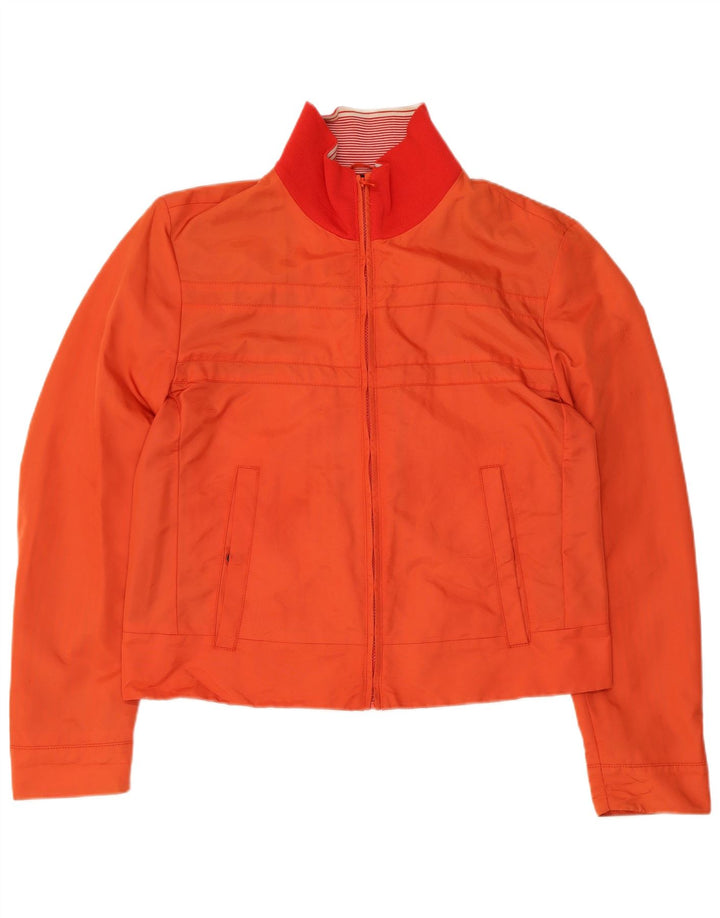 Hugo Boss Mens Crop Bomber Jacket EU 52 XL Orange Polyamide