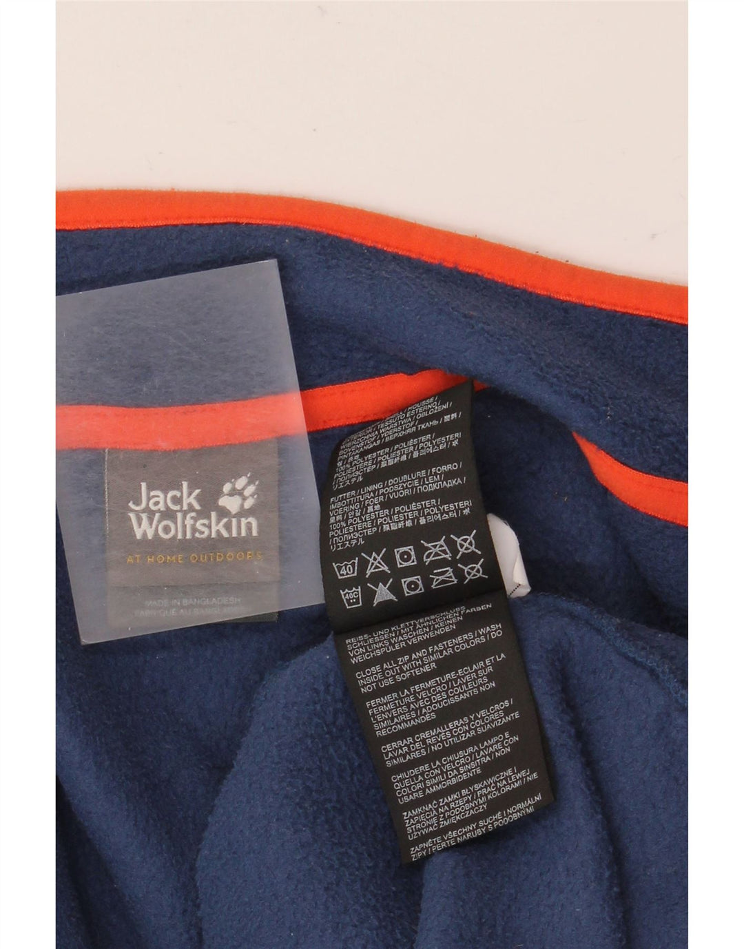 Jack Wolfskin Liner-Fleecejacke für Jungen, 13–14 Jahre, marineblaues Polyester