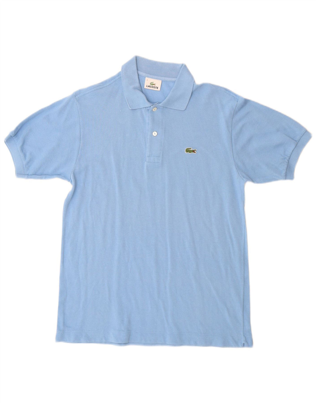 Lacoste Mens Polo Shirt Size 3 Small Blue Cotton