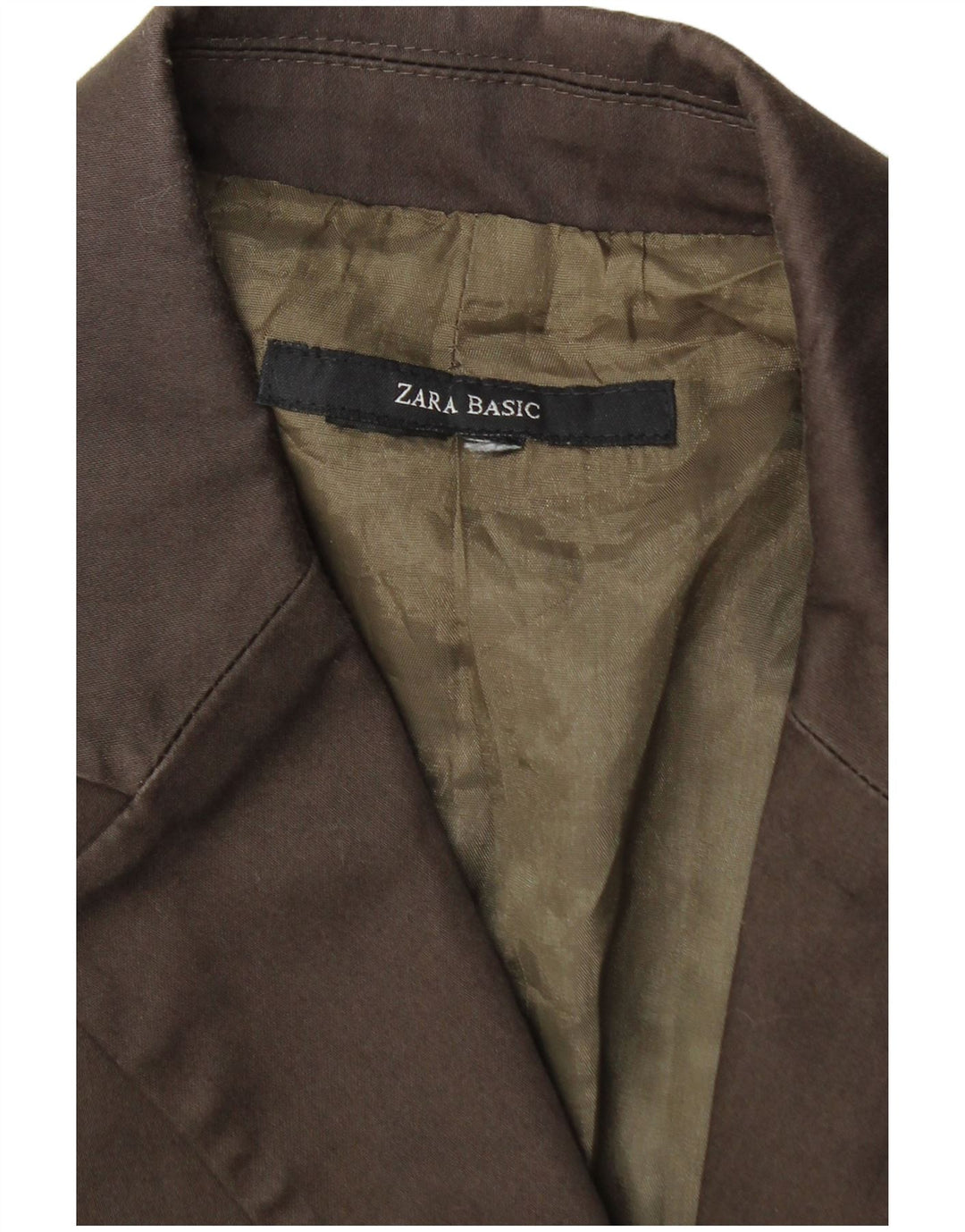 Giacca blazer a 1 bottone da donna Zara UK 8 piccola marrone