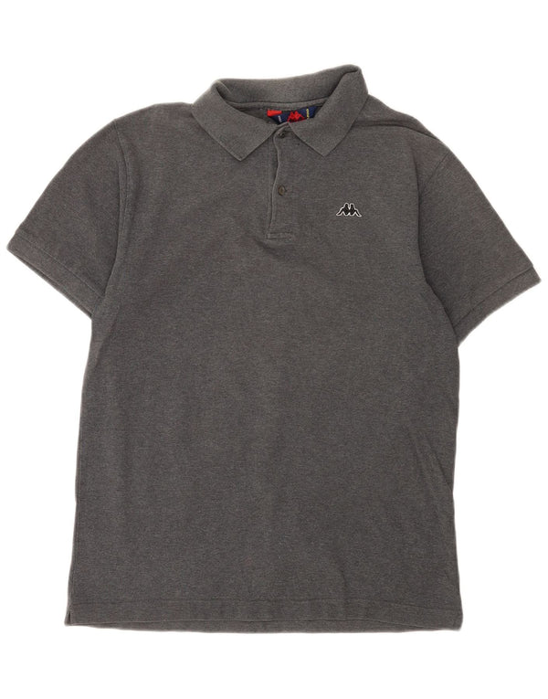 Kappa Mens Polo Shirt Large Grey Cotton