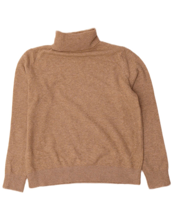 Marks & Spencer Mens Roll Neck Jumper Sweater Small Beige Polyester