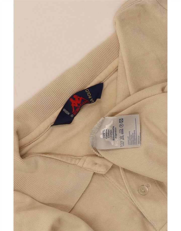 Kappa Mens Polo Shirt Medium Beige Cotton