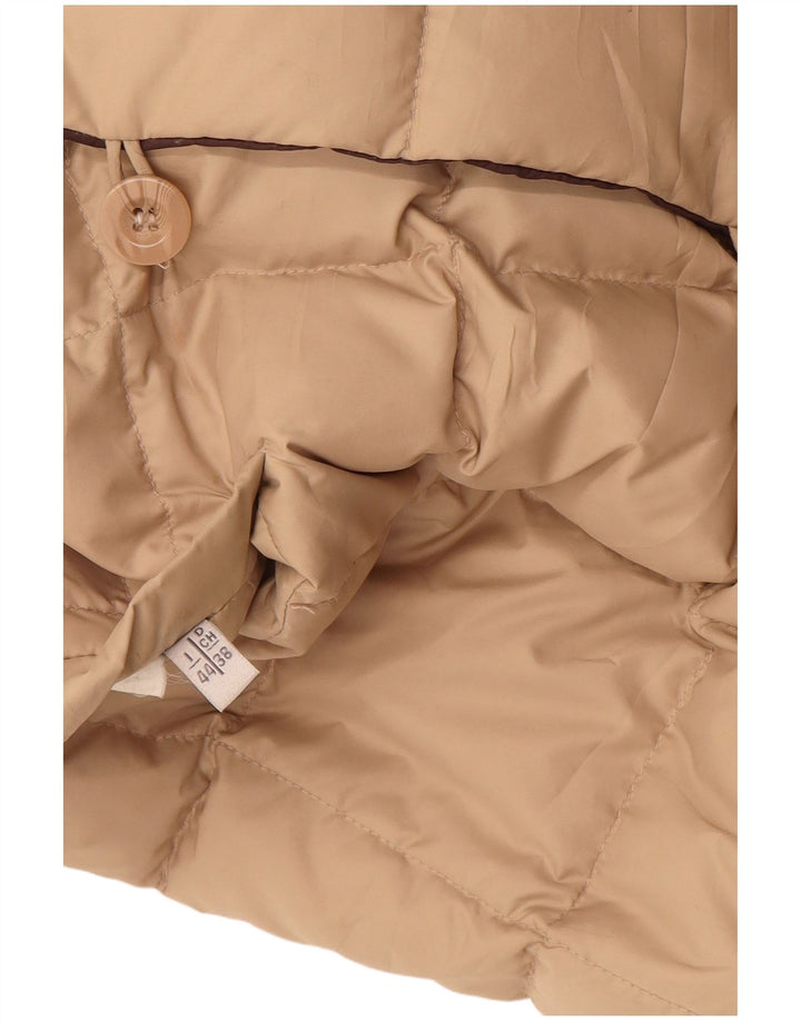 Vintage Womens Reversible Padded Coat IT 44 Medium Beige