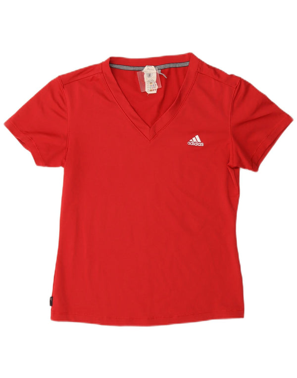 Damska koszulka Adidas Clima 365 Top UK 14 Średni czerwony poliester