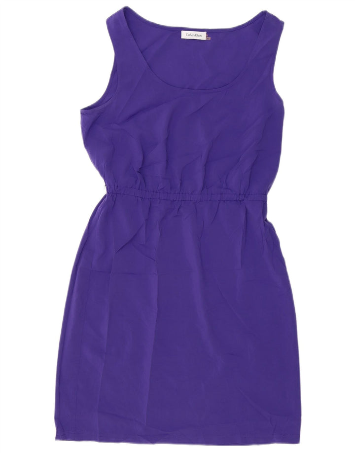 Calvin Klein Womens Sleeveless Sheath Dress US 6 Medium Purple Polyester