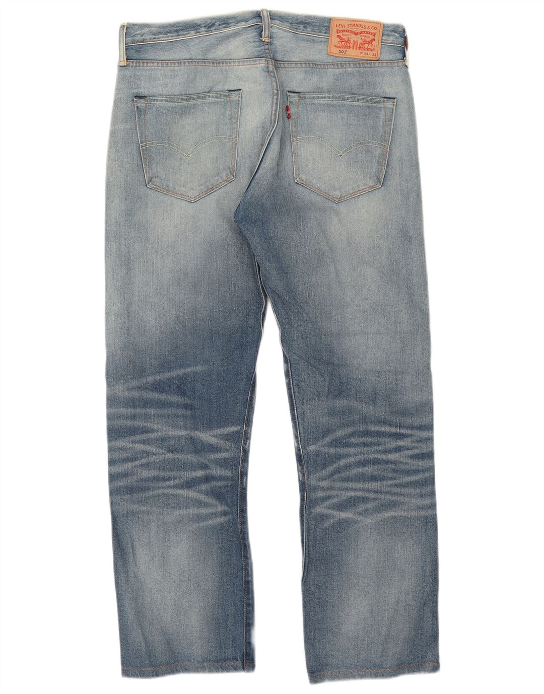 Levi's Mens 501 Straight Jeans W34 L28 Blue Cotton