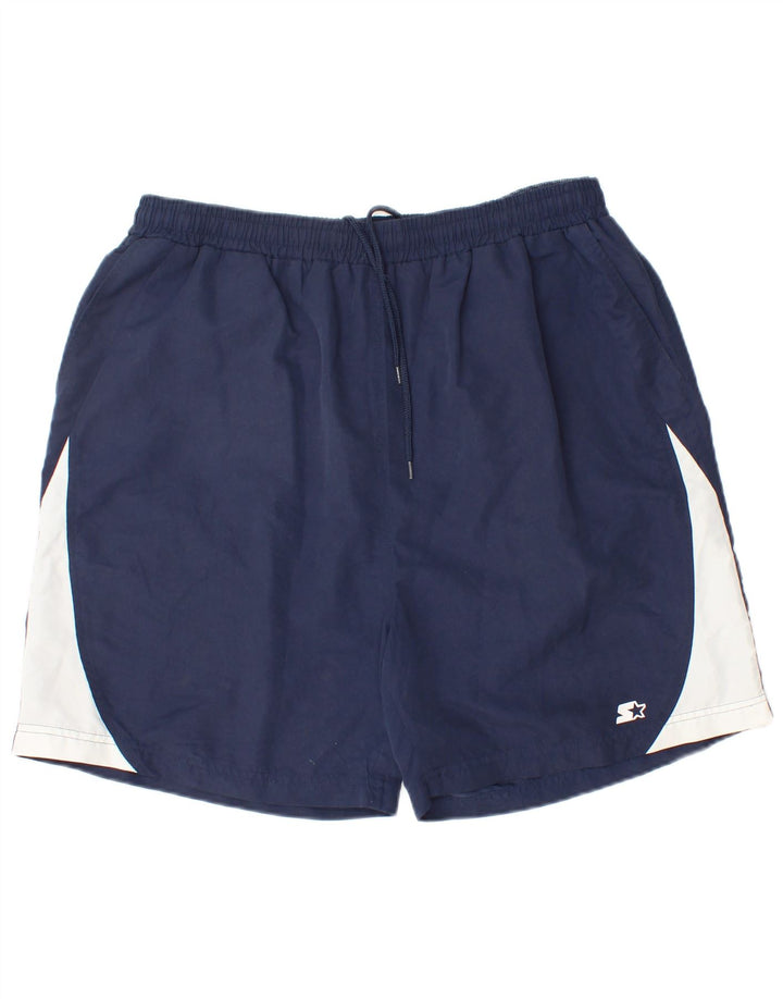 Pantaloncini da bagno da uomo Starter XL Blu navy in poliestere color block