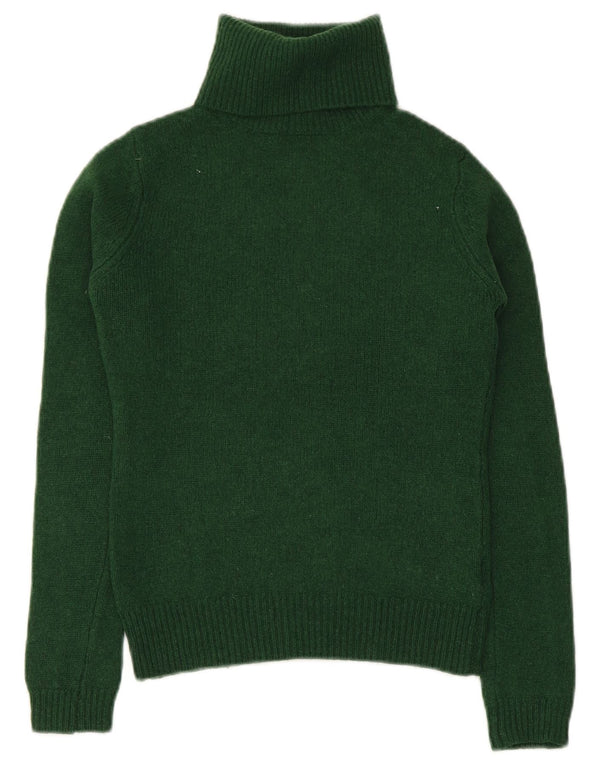 Massimo Dutti ženski kratki pulover s ovratnikom UK 12 srednje zelene vune