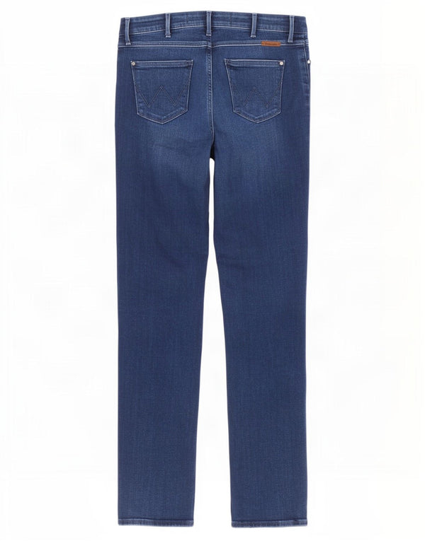 Женские прямые джинсы Wrangler Drew Slim W27 L30, синий хлопок
