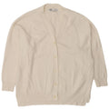 Maglione cardigan oversize da donna Zara UK 10 piccolo in viscosa bianca