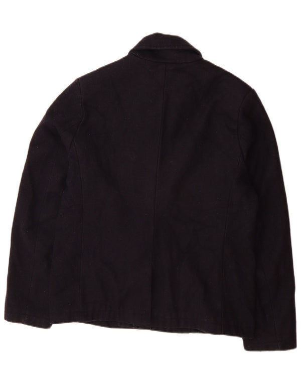 Lyle & Scott Herren Pea Coat UK 36 Small Marineblau Acryl