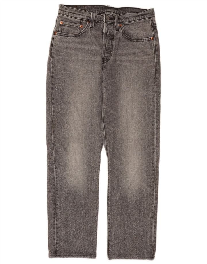 Levi's Womens 501 Straight Jeans W27 L28 Grey Cotton
