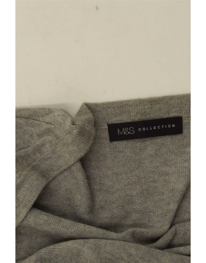Marks & Spencer Offener Damen-Cardigan-Pullover UK 10 Small Grau