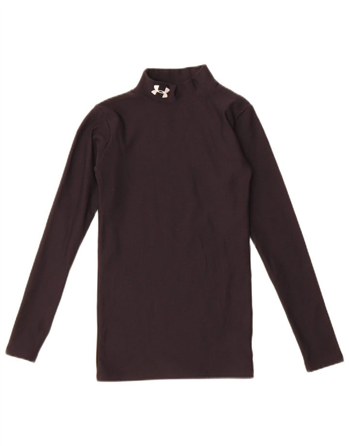 Under Armour Boys Cold Gear Top Long Sleeve 9-10 Years Medium Black Nylon