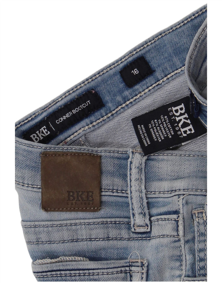BKE Boys Conner Bootcut Jeans 15-16 Years W28 L28 Blue Cotton