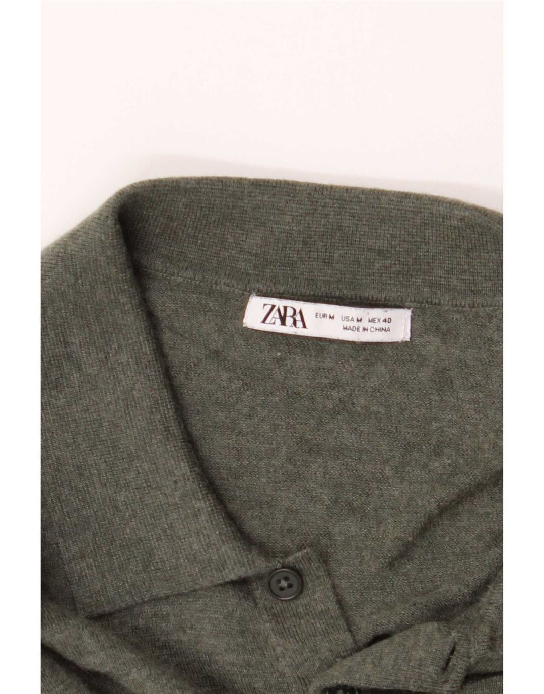 Zara Herren-Pullover mit Rollkragen, Mittelkhaki