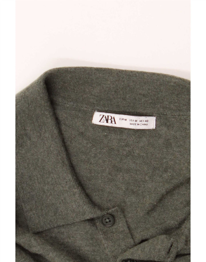 Zara Herren-Pullover mit Rollkragen, Mittelkhaki