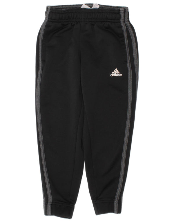 Adidas Boys Climalite Tracksuit Trousers Joggers 4-5 Years  Black Polyester