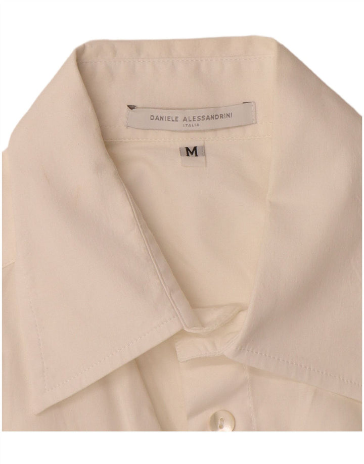 Camicia a maniche corte da donna Daniele Alessandrini UK 14 Medium White