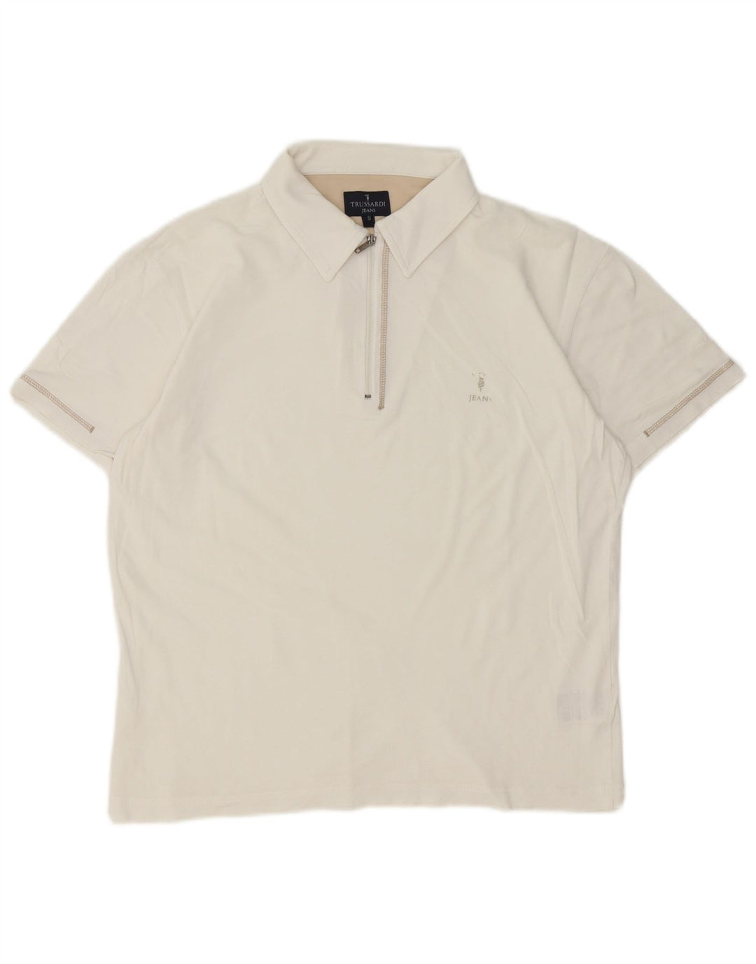 Trussardi Jeans Herre poloshirt Lille hvid bomuld