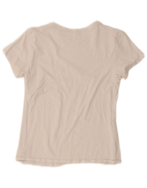 Calvin Klein Dame Grafisk T-Shirt Top UK 10 Small White Bomuld