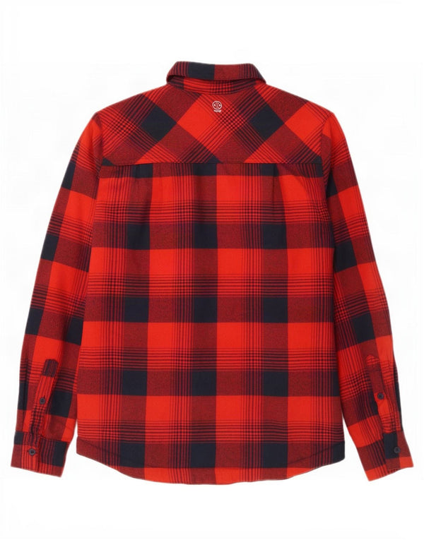 Wrangler Camisa de franela Sherpa de ajuste regular para mujer UK 6 XS Algodón a cuadros rojos