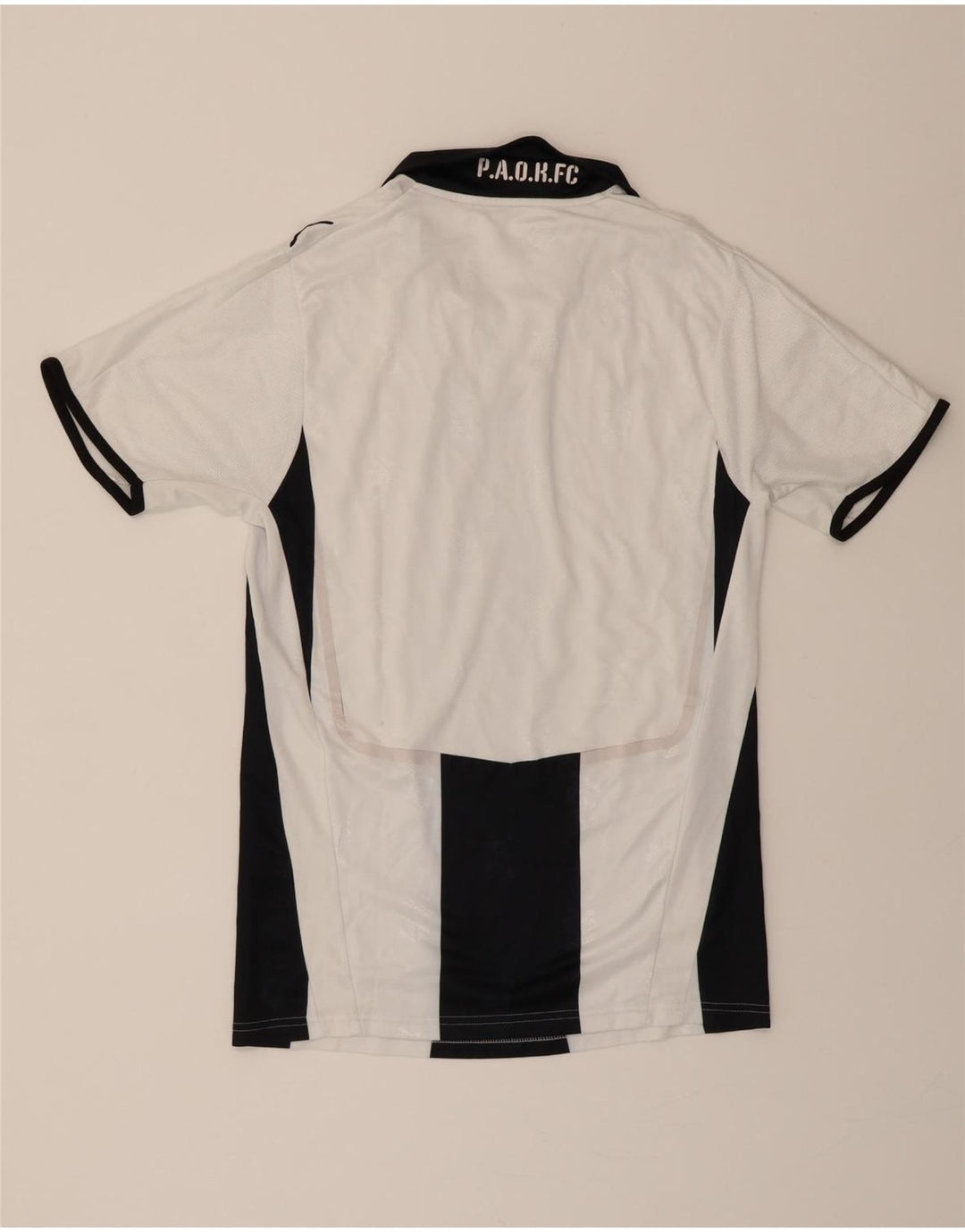 PUMA Mens Polo Shirt Medium White Striped Vintage Puma and Second-Hand Puma from Messina Hembry 