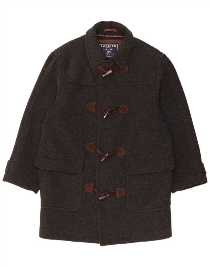 Rodrigo Duffle-coat coupe ample pour hommes IT 48 laine noire moyenne