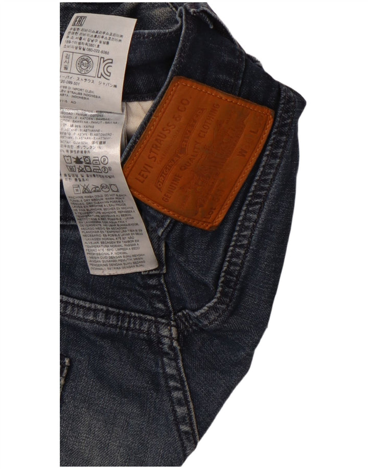 LEVI'S Mens 511 Slim Jeans W30 L30 Navy Blue Cotton