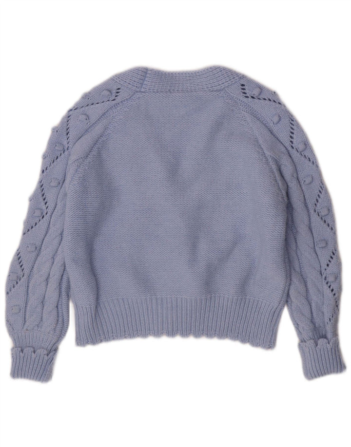 Lumina Damen Strickjacke Pullover UK 16 Large Blau Polyamid