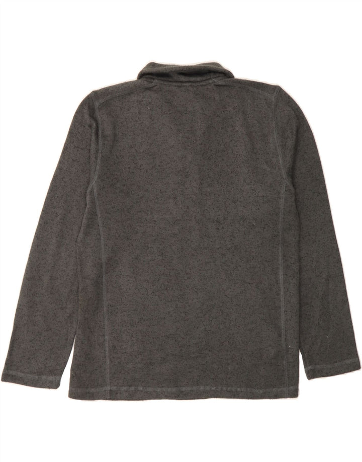 EDDIE BAUER Mens Zip Neck Pullover Tracksuit Top Medium Grey Polyester Vintage Eddie Bauer and Second-Hand Eddie Bauer from Messina Hembry 