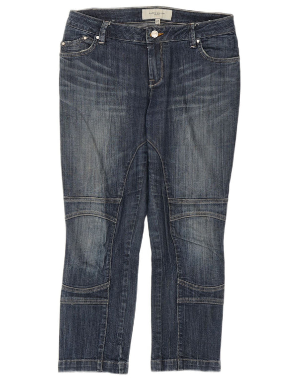 KAREN MILLEN Blugi de damă slim cropped UK 10 Small W29 L24 Blue