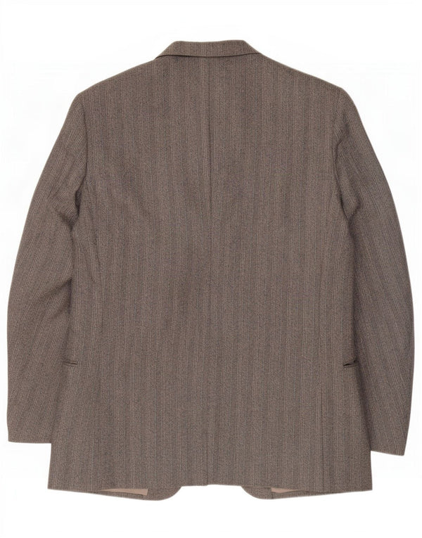 Valentino Mens 2 Button Blazer Jacket UK 38 Medium Grey Herringbone