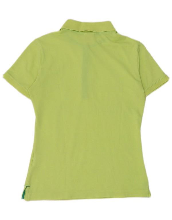 Champion Womens Heritage Fit Polo Shirt UK 10 Small Green Bomuld