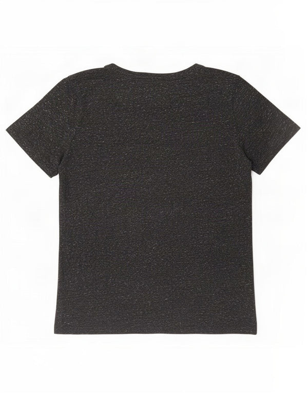 Superdry T-Shirt Femme UK 12 Coton Chiné Gris Moyen