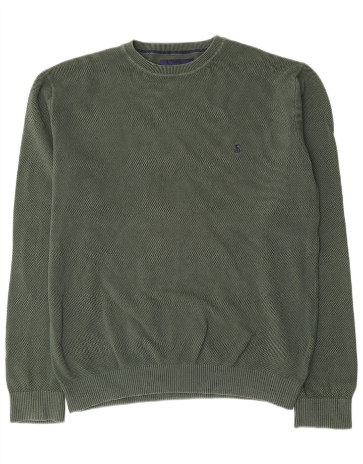Joules Mens Crew Neck Jumper Sweater Large Green Cotton