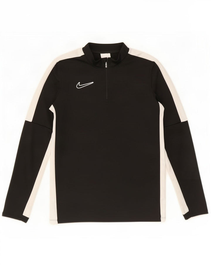 Top della tuta pullover Nike da ragazzo Dri Fit 12-13 anni Large Nera